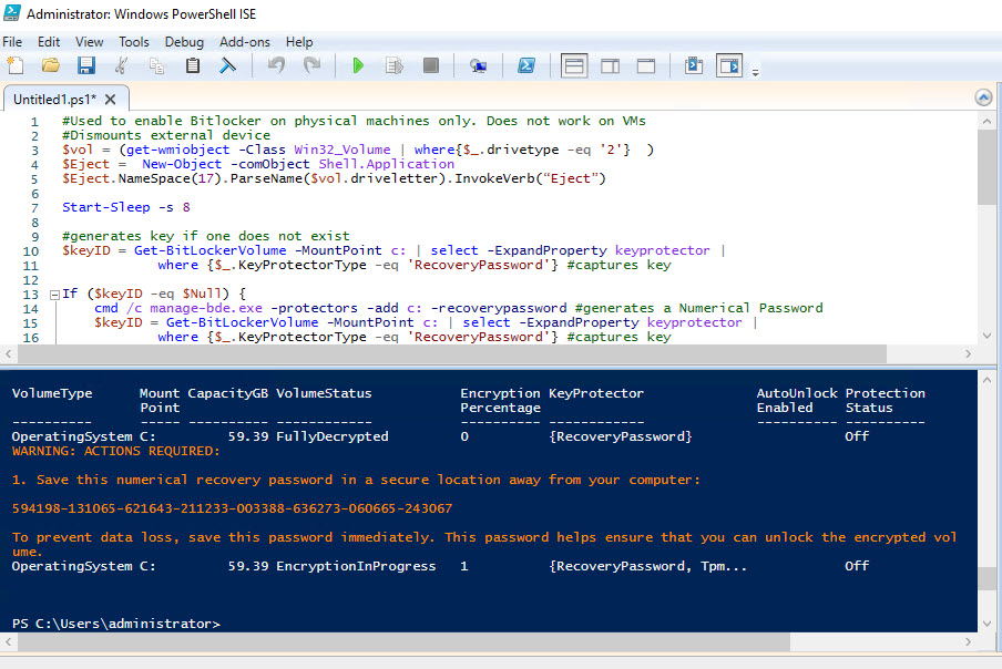 Run powershell script