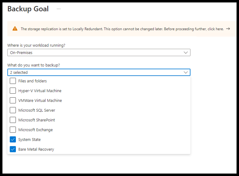 On-Premises and Bare Metal backup