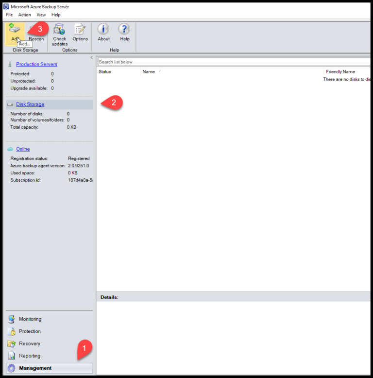 Setup Storage in MABS