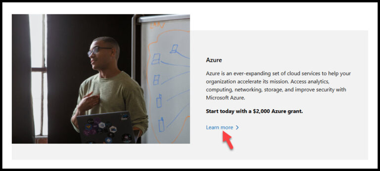 Choose Learn More to renew Azure Grant